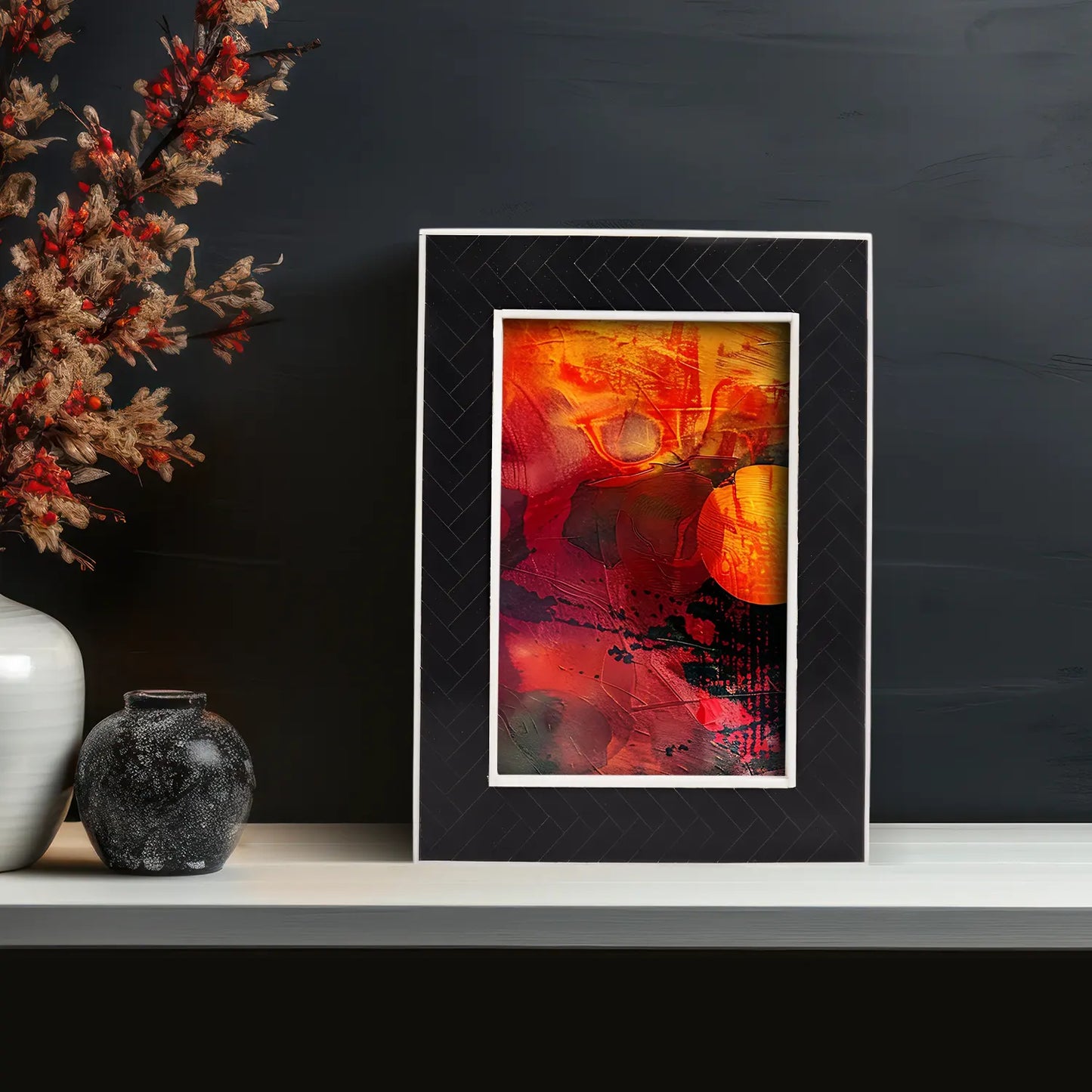 Black & White Resin Inlay Handmade Picture Frame – 4x6 & 5x7 - Concordia Style Boutique