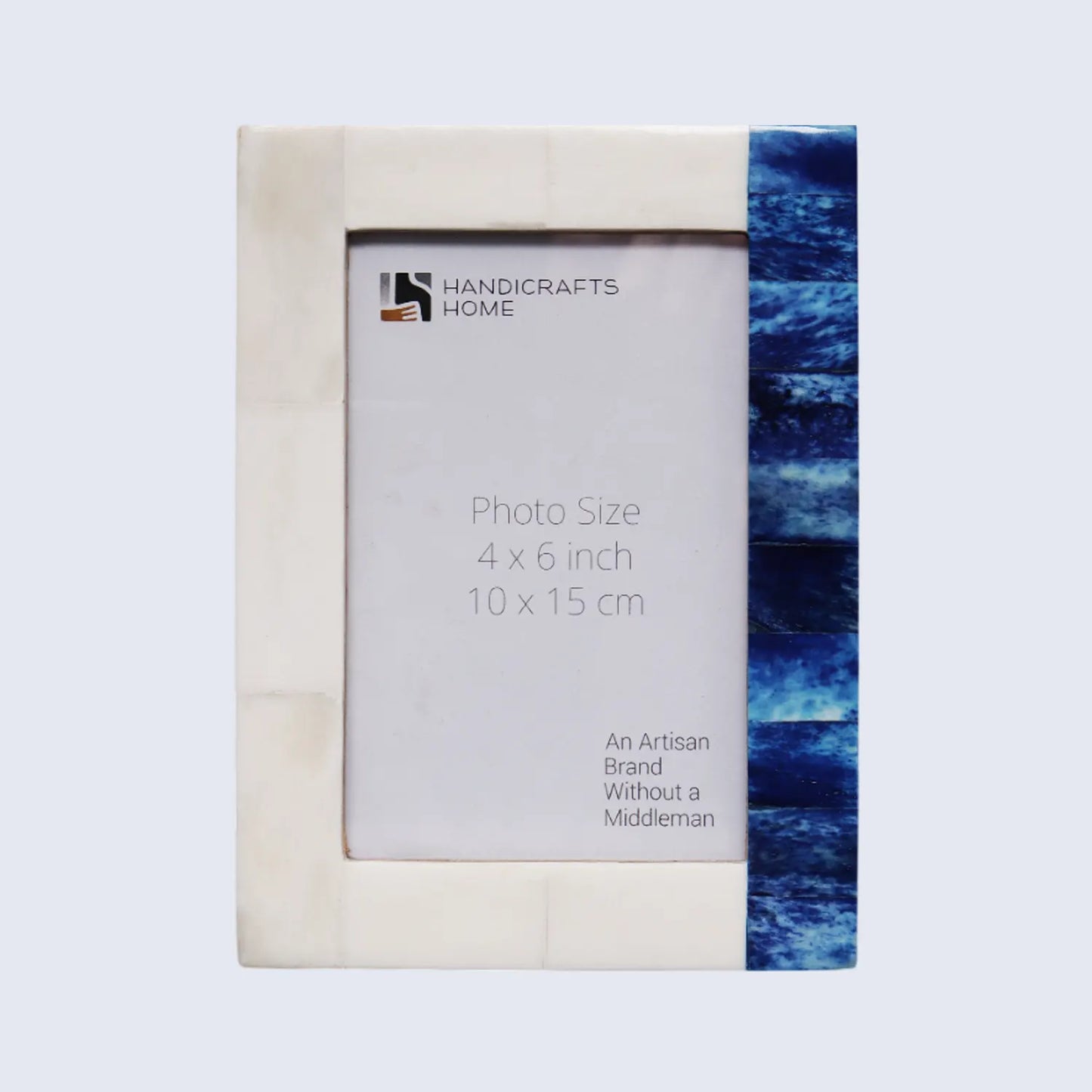Plain White & Blue Bone Inlay Picture Frame - 4x6 & 5x7 - Concordia Style Boutique