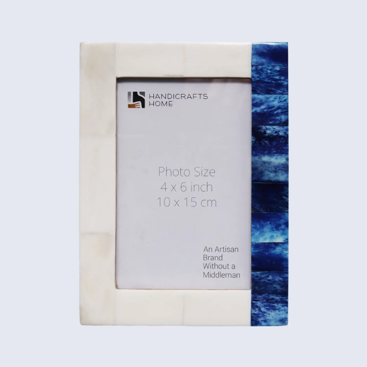 Plain White & Blue Bone Inlay Picture Frame - 4x6 & 5x7 - Concordia Style Boutique