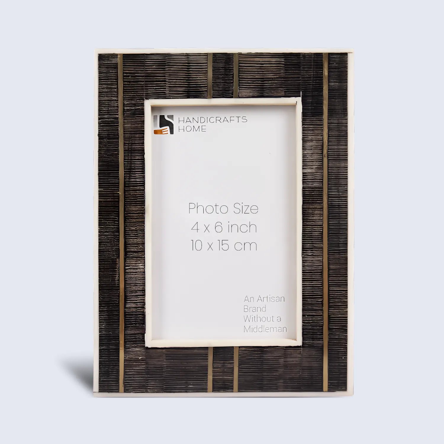 Horn Inlay & Resin Inlay Shagrin Picture Photo Frames Brown, 4x6 5x7 - Concordia Style Boutique