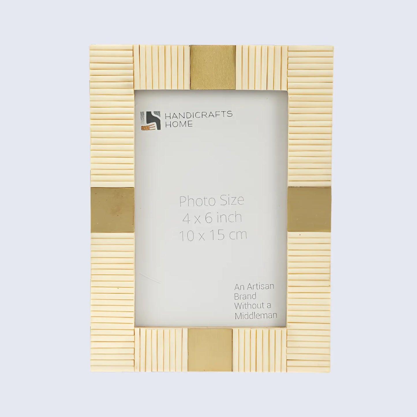 Resin Inlay White & Gold Picture Frame For Desk & Wall-3 Sizes - Concordia Style Boutique