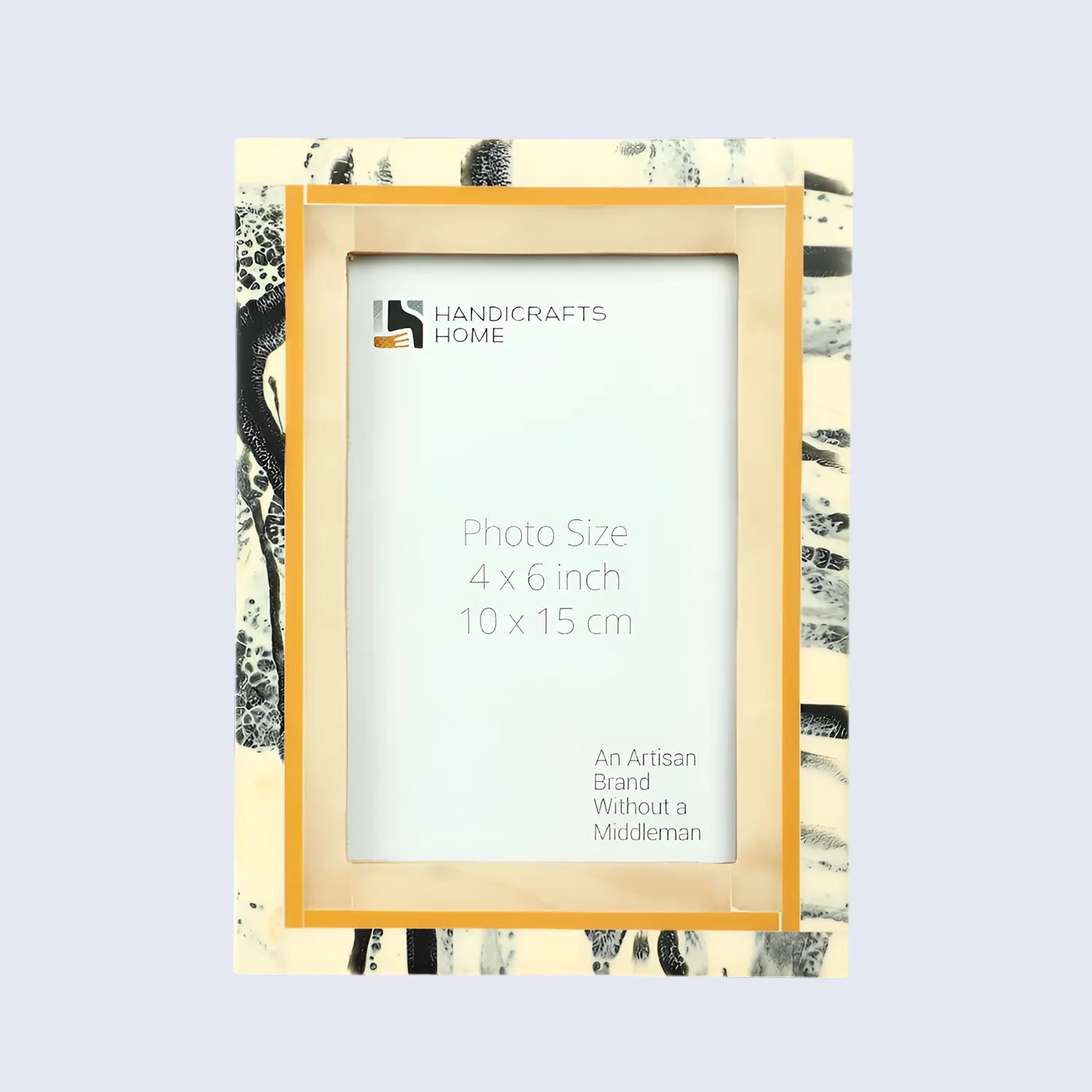 Ivory Abstract Ink Resin Inlay Picture Frame in 4x6 & 5x7 - Concordia Style Boutique