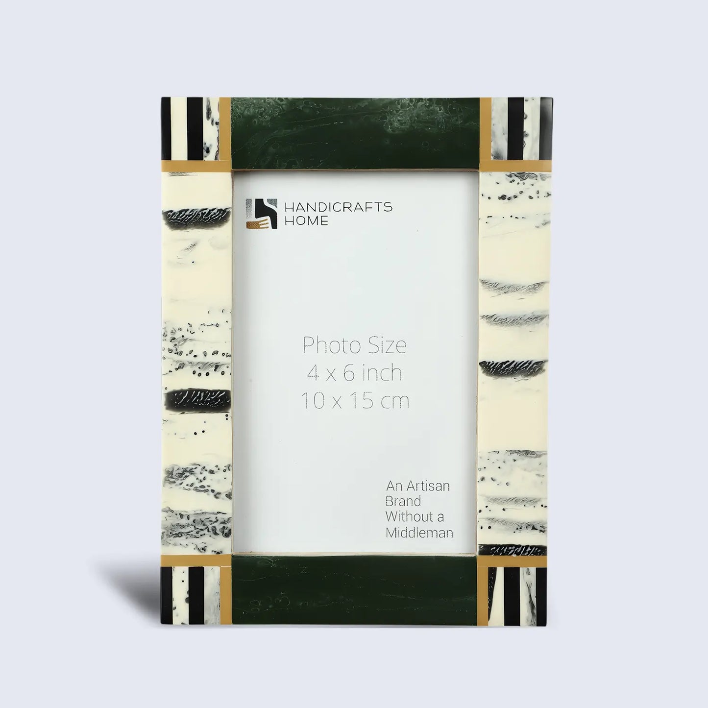 Sea Green Abstract Ink Resin Inlay Picture Frame in 4x6 & 5x7 - Concordia Style Boutique