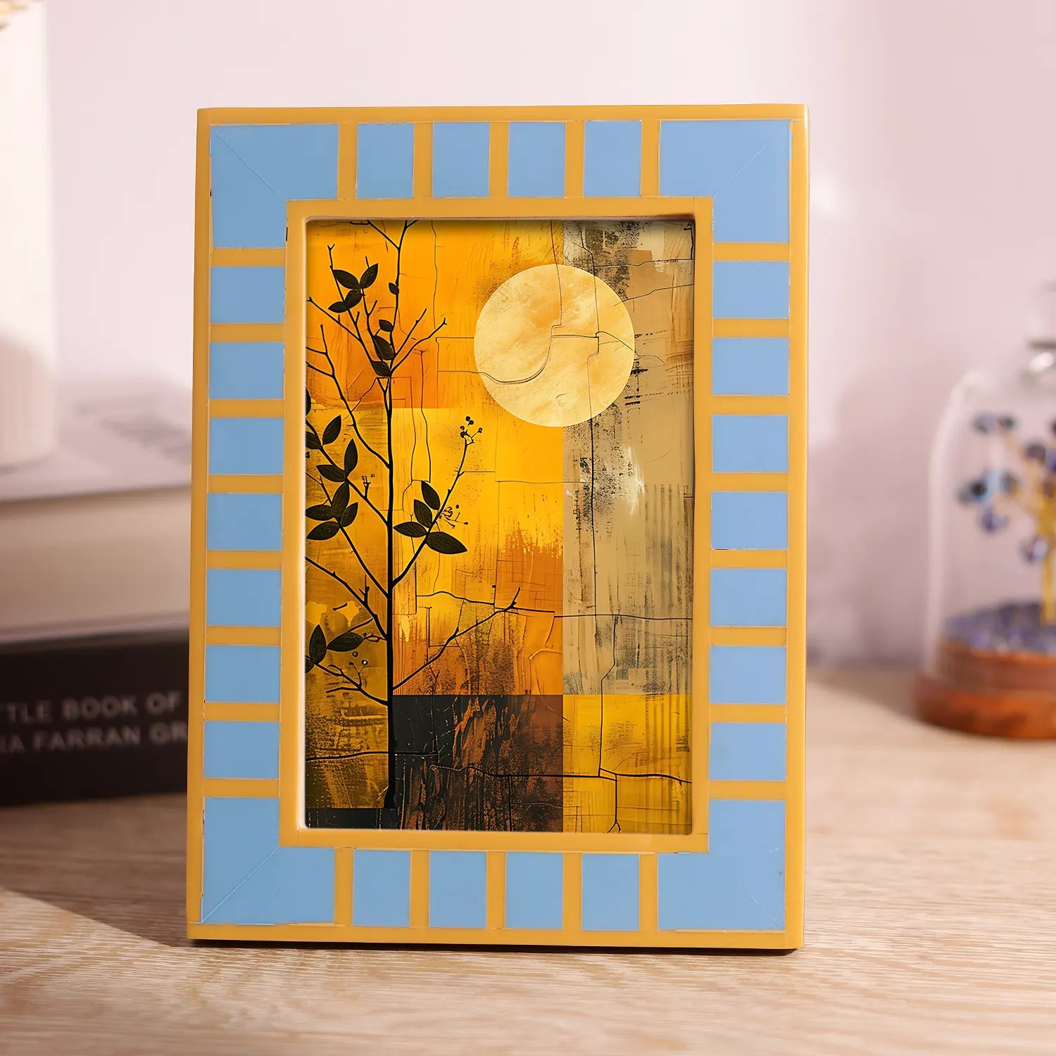 Turquoise Square Resin Inlay Picture Frame 4x6 & 5x7 - Concordia Style Boutique