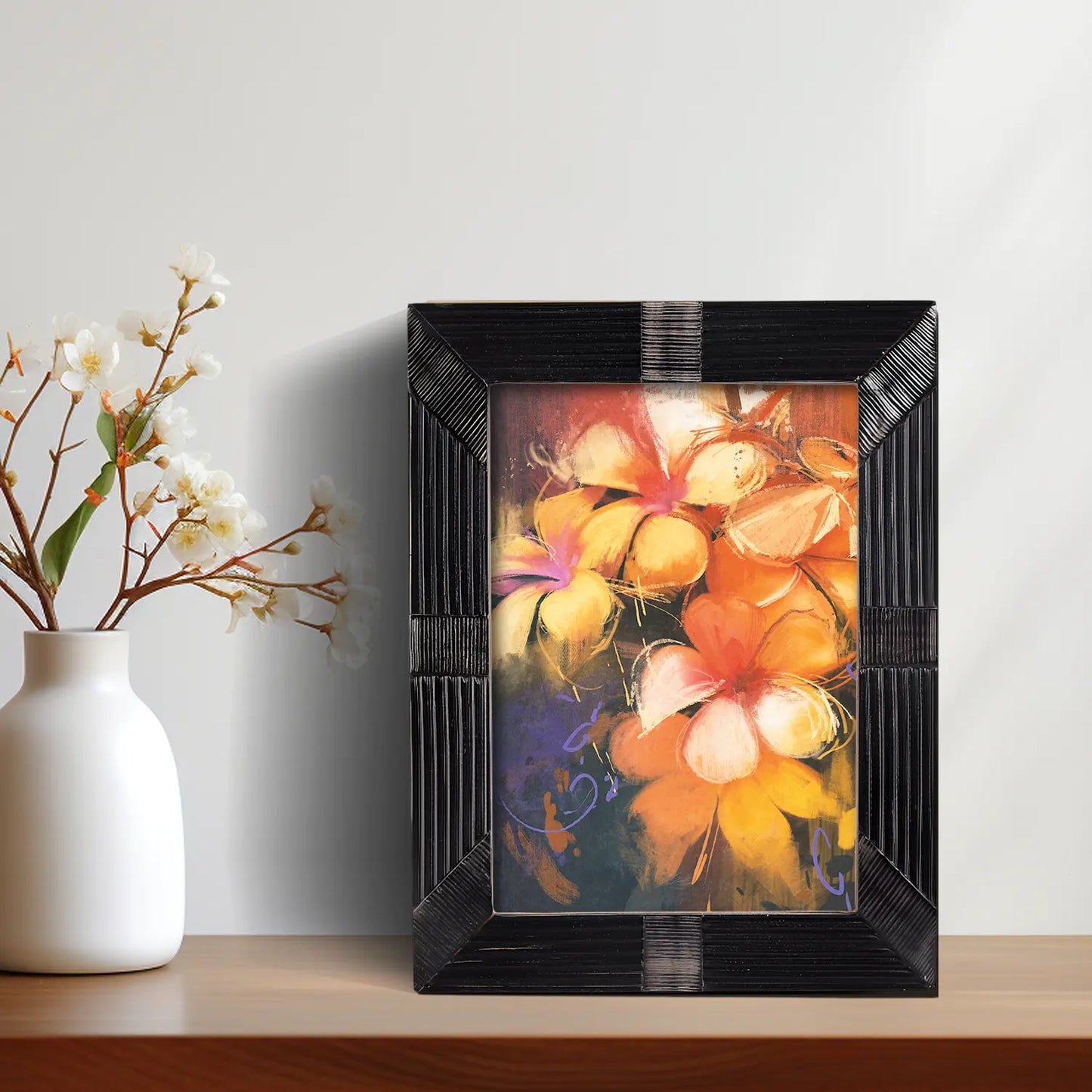 Horn Inlay Shagrin Picture Photo Frames Black, 4x6 5x7 - Concordia Style Boutique