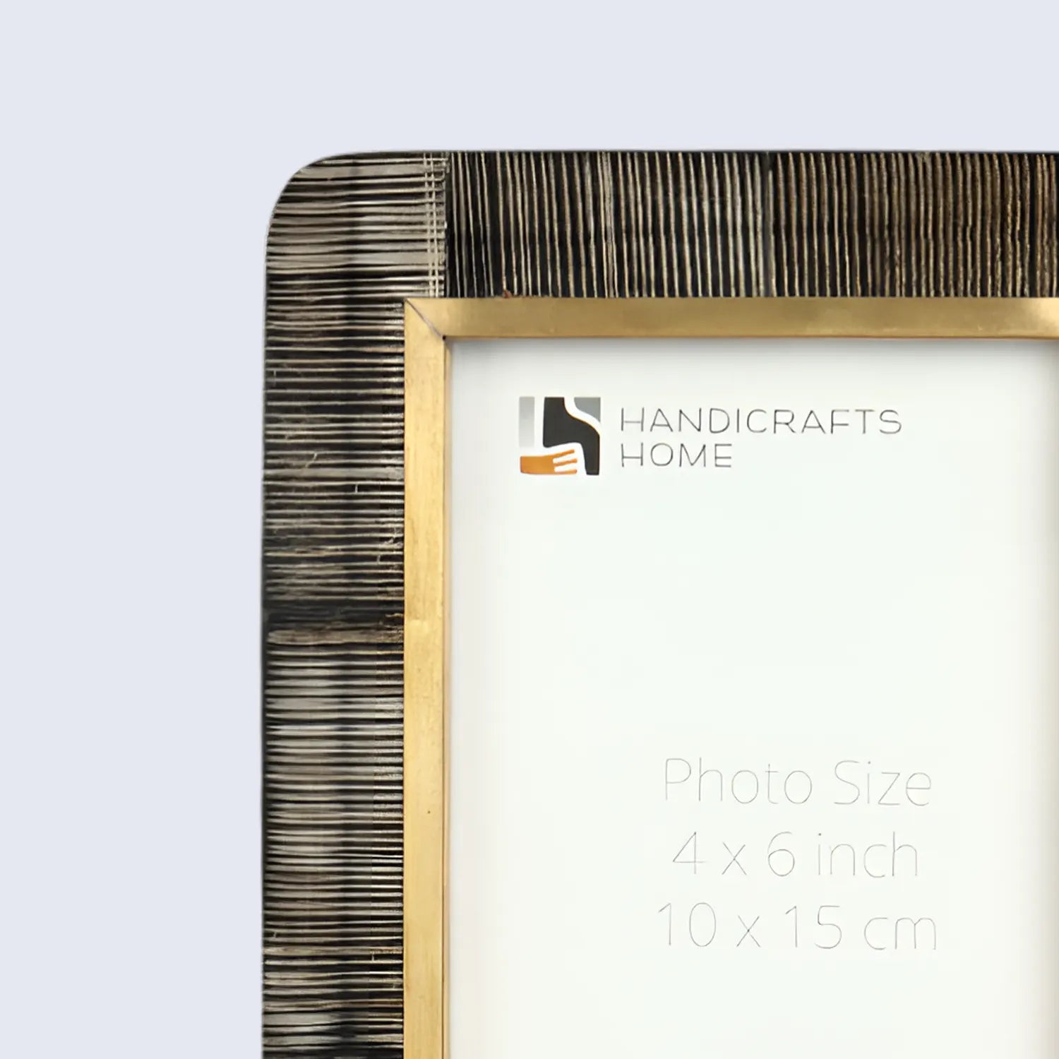 Horn Inlay Shagrin Picture Photo Frames Brown - Rounded Corners, 4x6 5x7 - Concordia Style Boutique