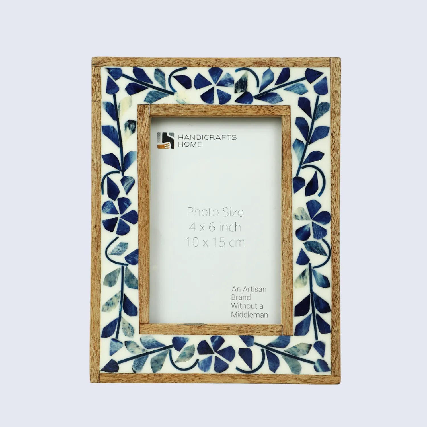 Alhambra Collection 4x6 Bone & Resin Inlay Picture Frame - Concordia Style Boutique