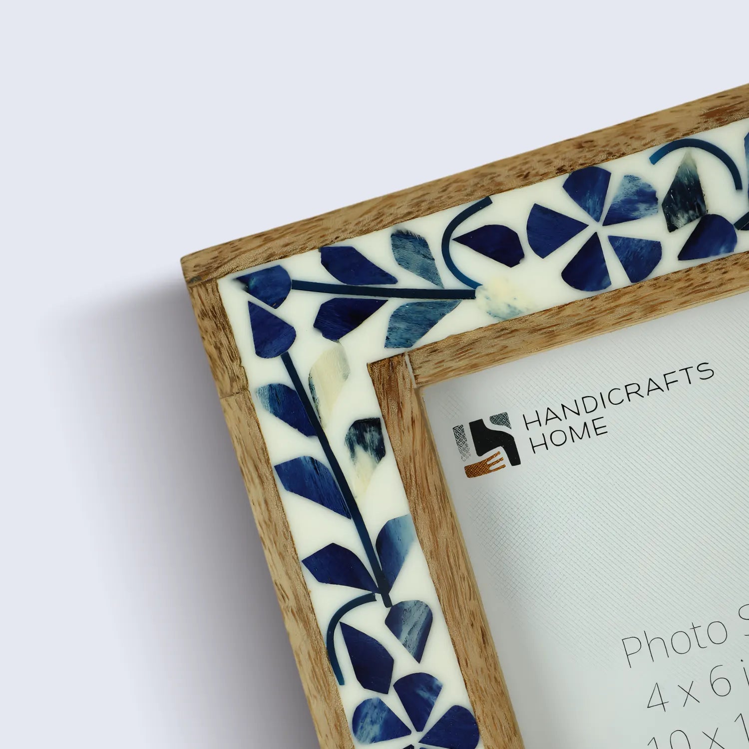 Alhambra Collection 4x6 Bone & Resin Inlay Picture Frame - Concordia Style Boutique