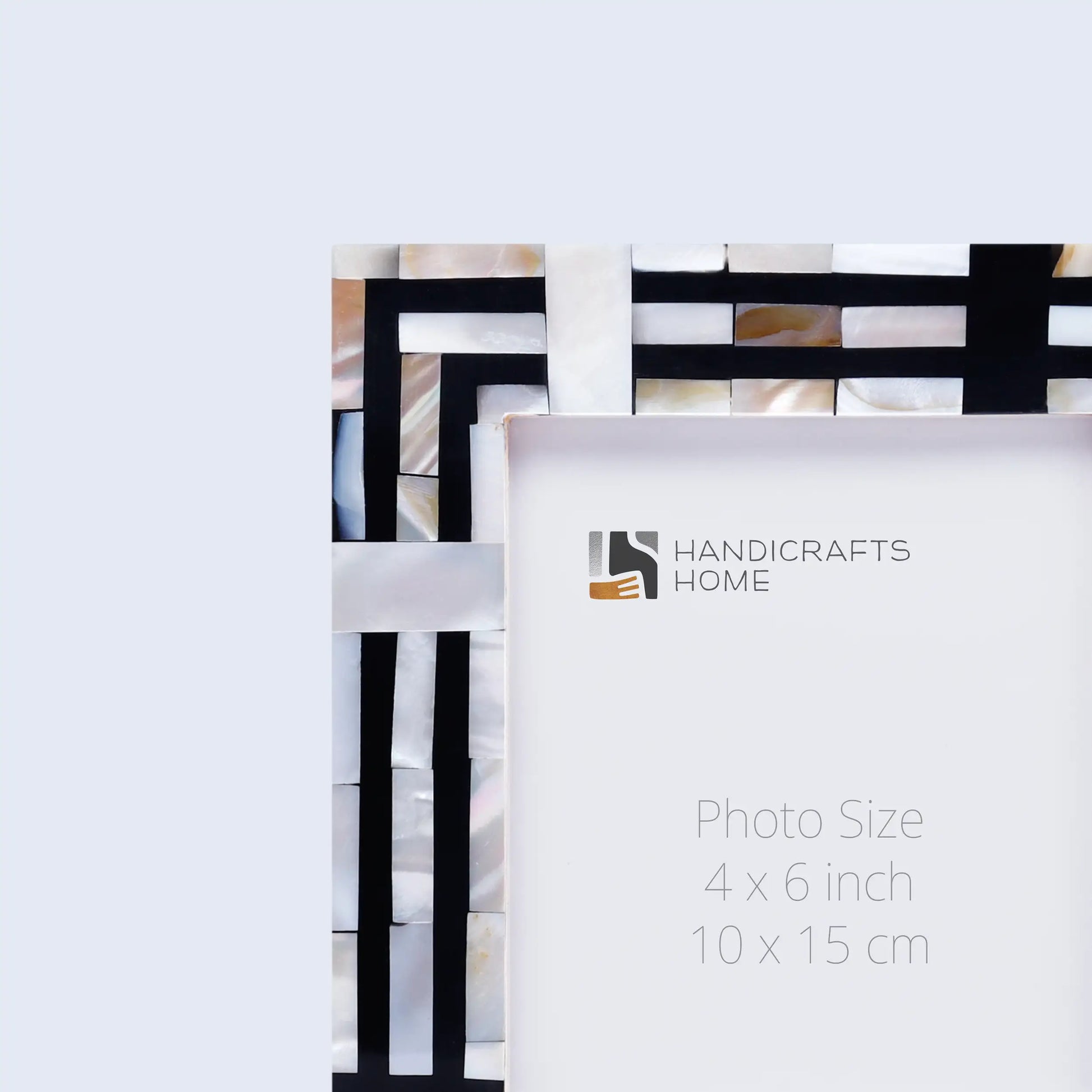 Picture Frames Pearlescent Motif Pattern Mother of Pearl & Resin Collection in 3 Sizes - Concordia Style Boutique