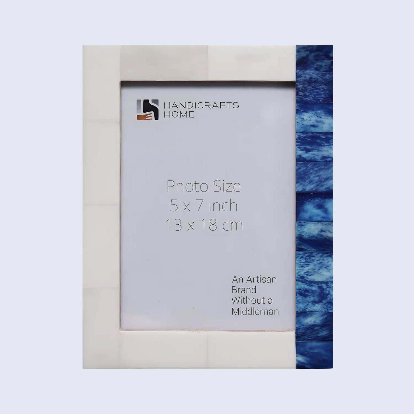 Plain White & Blue Bone Inlay Picture Frame - 4x6 & 5x7 - Concordia Style Boutique