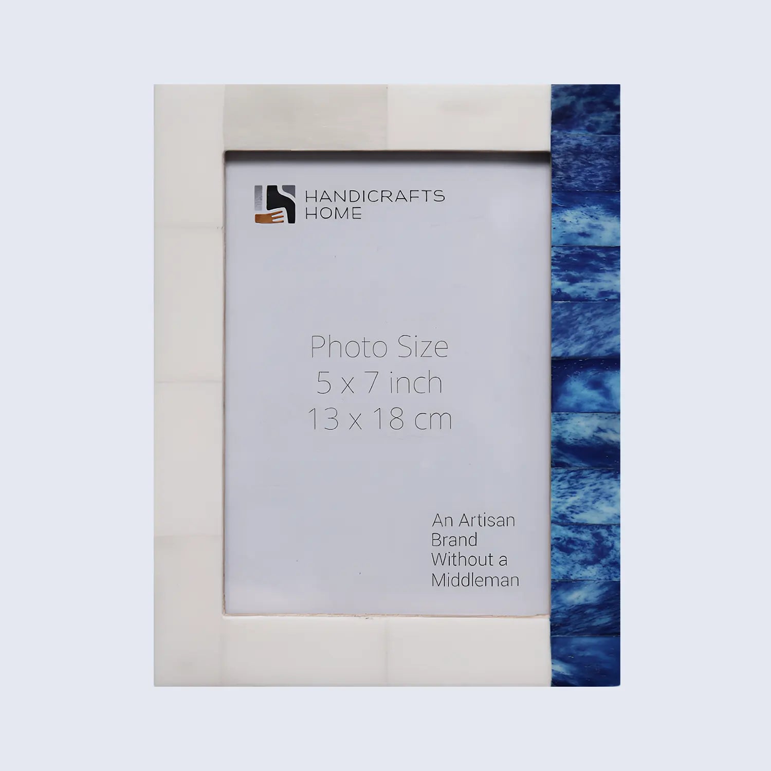 Plain White & Blue Bone Inlay Picture Frame - 4x6 & 5x7 - Concordia Style Boutique