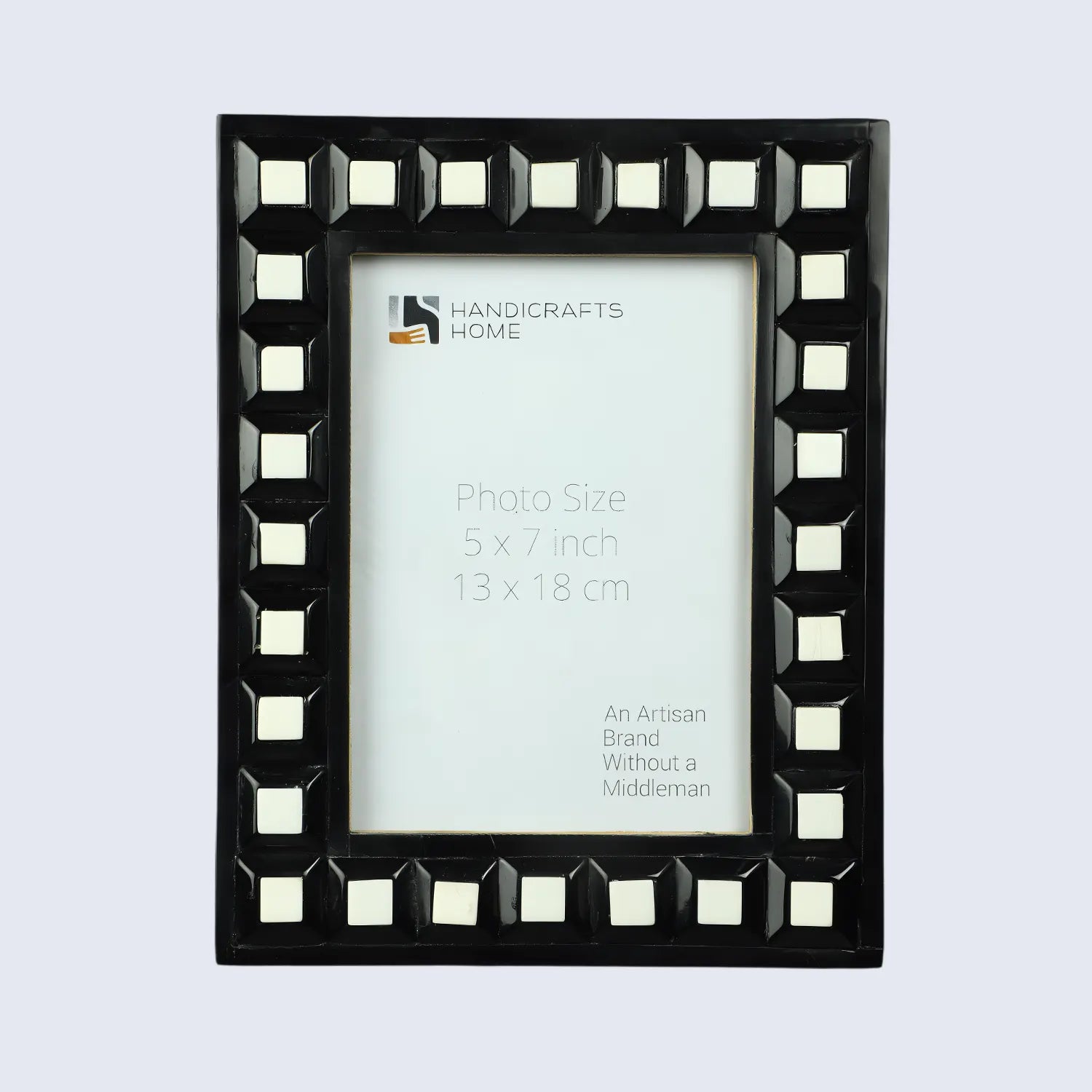 Black & White Square Resin Inlay Photo Frame – 5x7 - Concordia Style Boutique