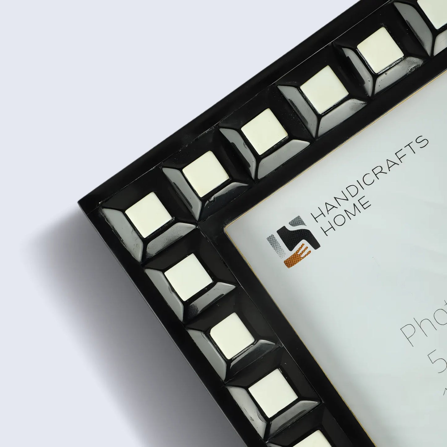 Black & White Square Resin Inlay Photo Frame – 5x7 - Concordia Style Boutique