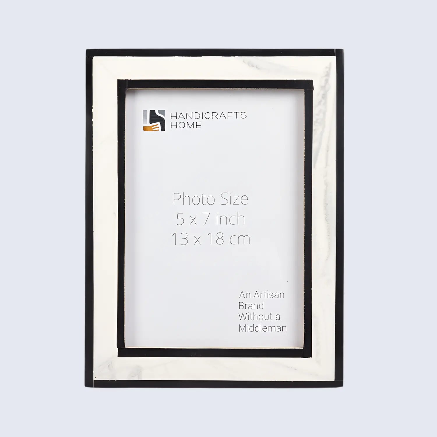 Resin Inlay Frame – Black & White in 4x6 & 5x7 - Concordia Style Boutique