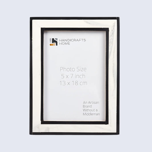 Resin Inlay Frame – Black & White in 4x6 & 5x7 - Concordia Style Boutique