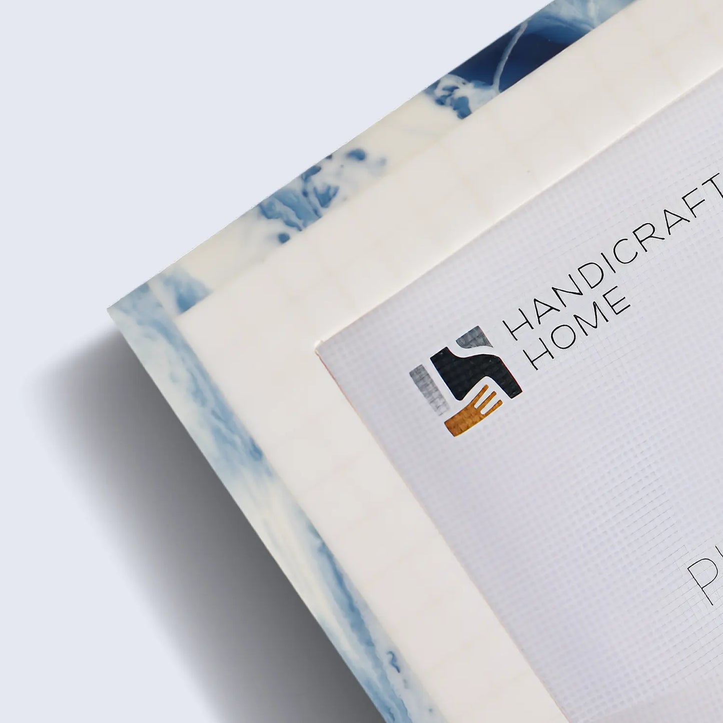 Resin Inlay Marbled pattern White & Blue Picture Frame - Concordia Style Boutique