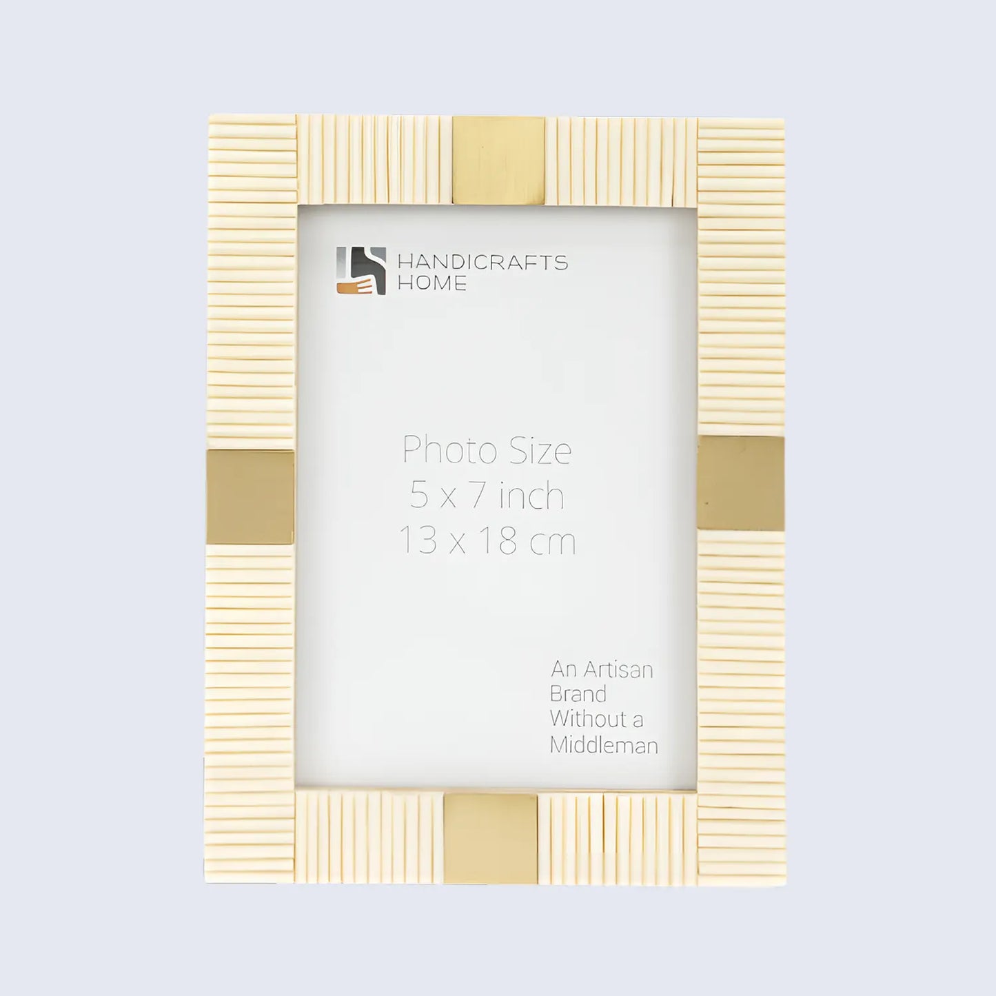 Resin Inlay White & Gold Picture Frame For Desk & Wall-3 Sizes - Concordia Style Boutique