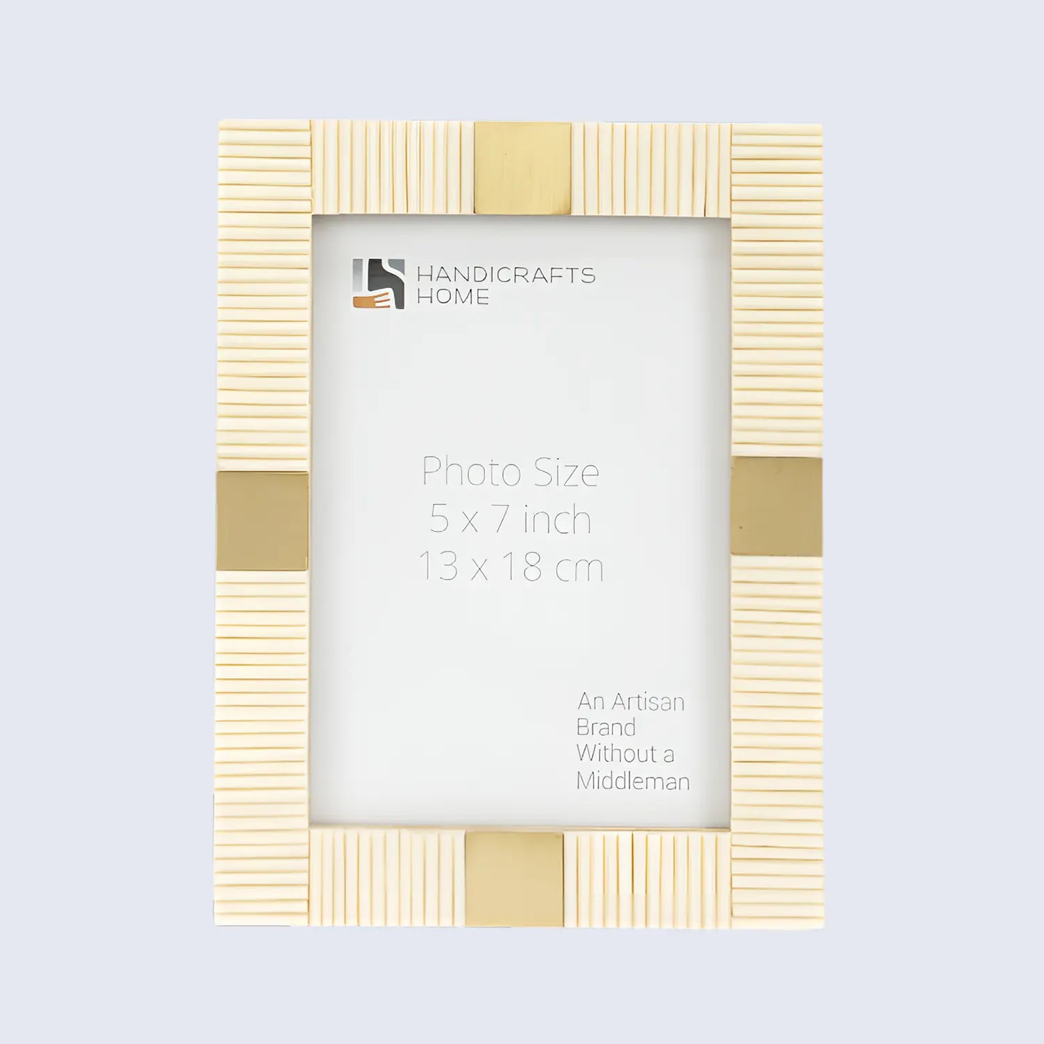 Resin Inlay White & Gold Picture Frame For Desk & Wall-3 Sizes - Concordia Style Boutique