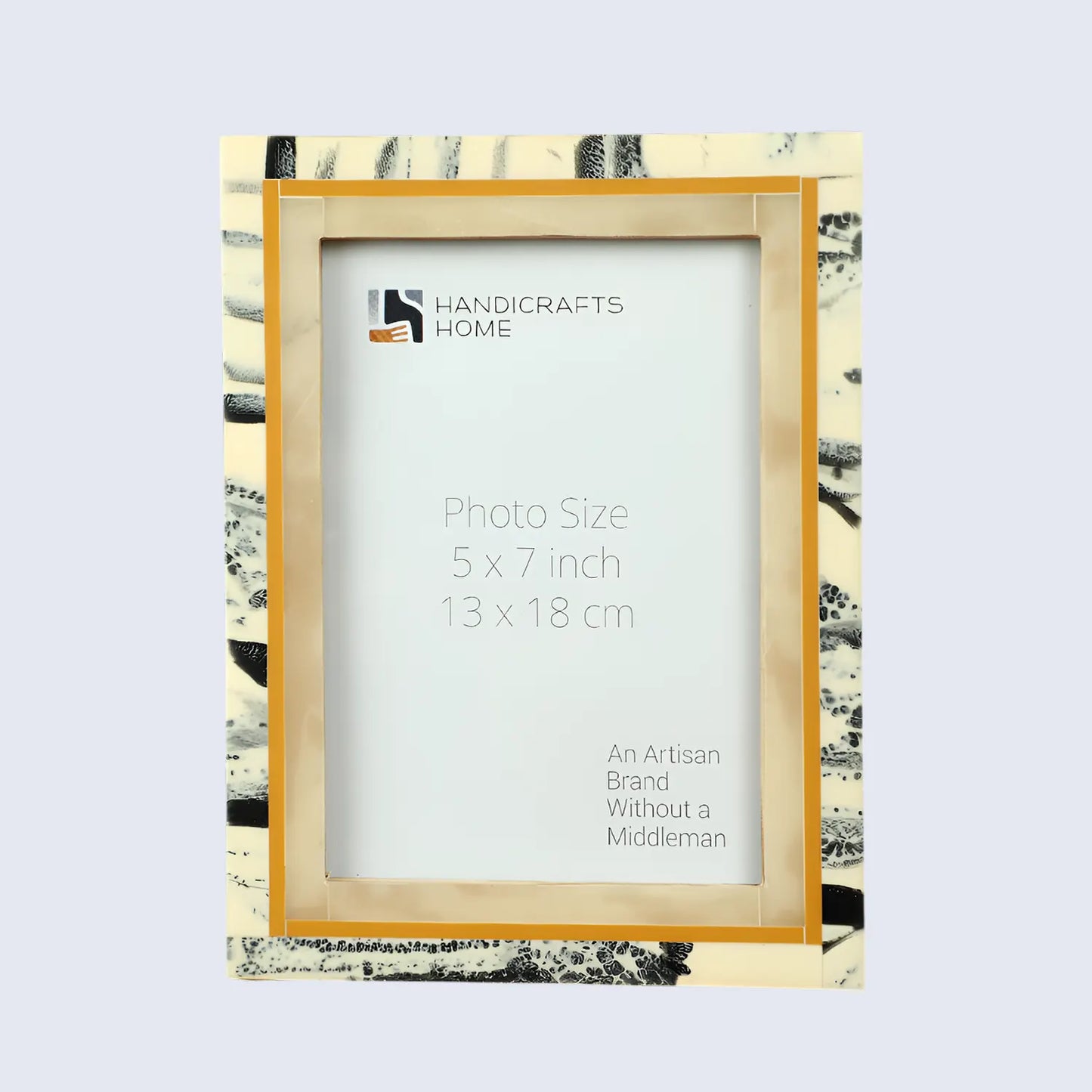 Ivory Abstract Ink Resin Inlay Picture Frame in 4x6 & 5x7 - Concordia Style Boutique