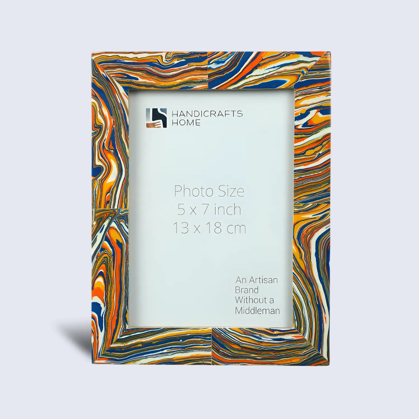 Colorful Paint Splatter Pattern 5x7 Resin Inlay Picture Frame - Concordia Style Boutique