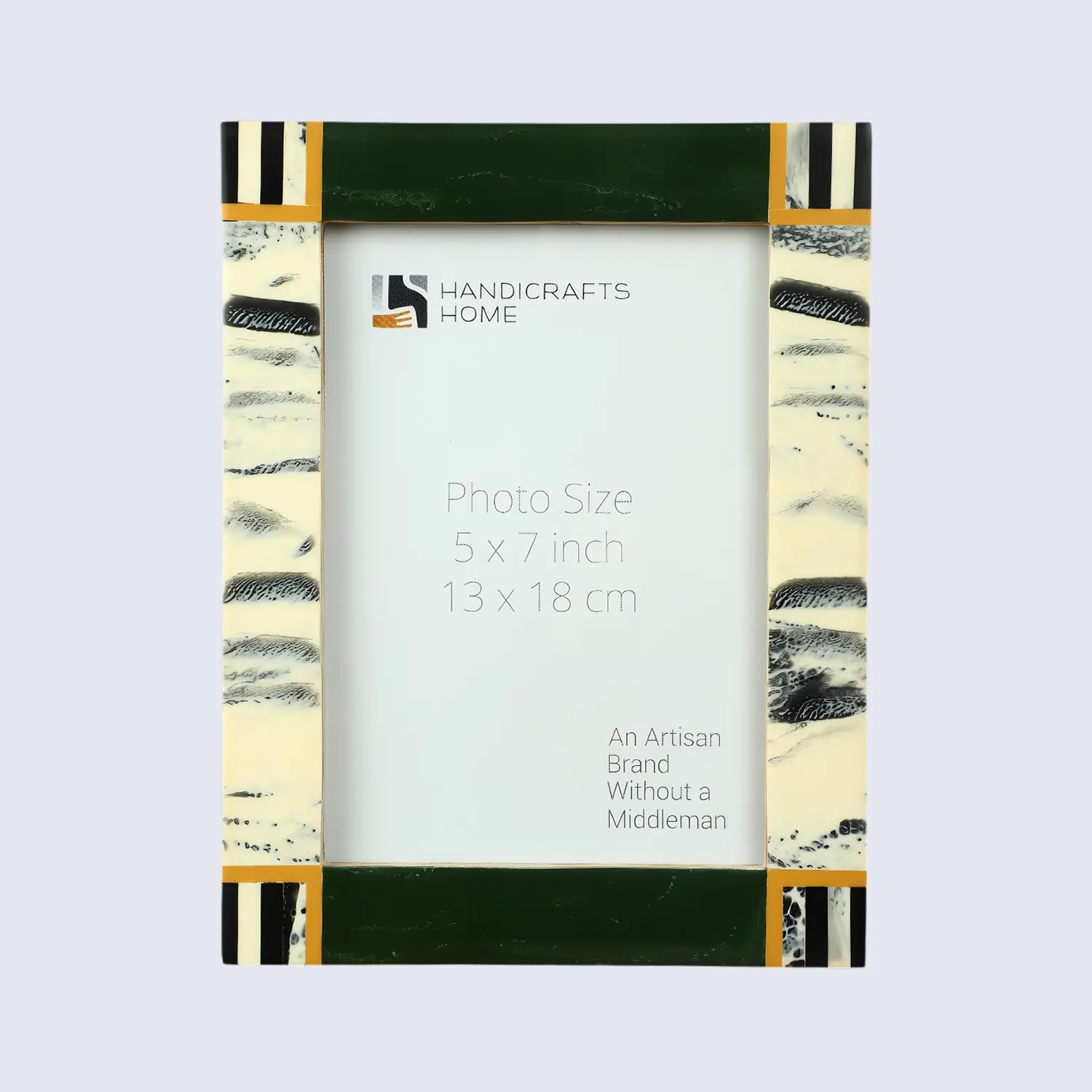 Sea Green Abstract Ink Resin Inlay Picture Frame in 4x6 & 5x7 - Concordia Style Boutique