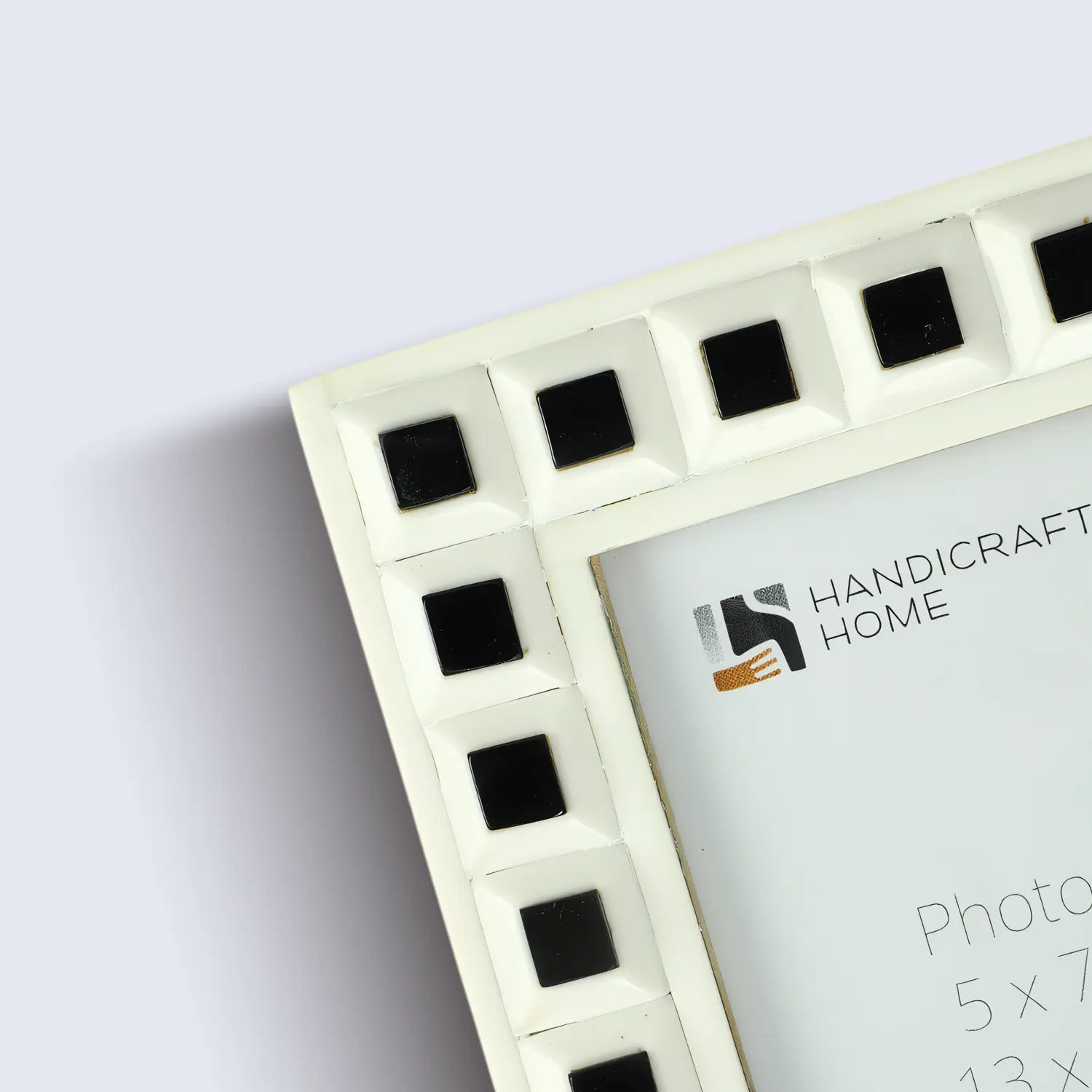 Black & White Square Resin Inlay Photo Frame – 5x7 - Concordia Style Boutique