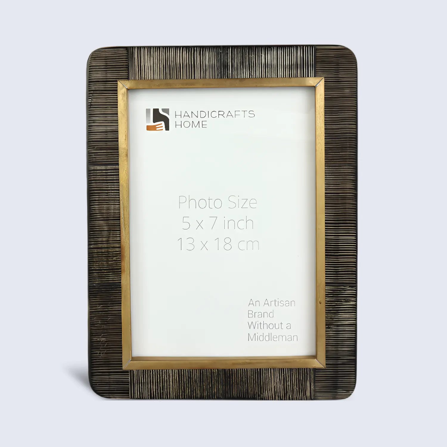 Horn Inlay Shagrin Picture Photo Frames Brown - Rounded Corners, 4x6 5x7 - Concordia Style Boutique