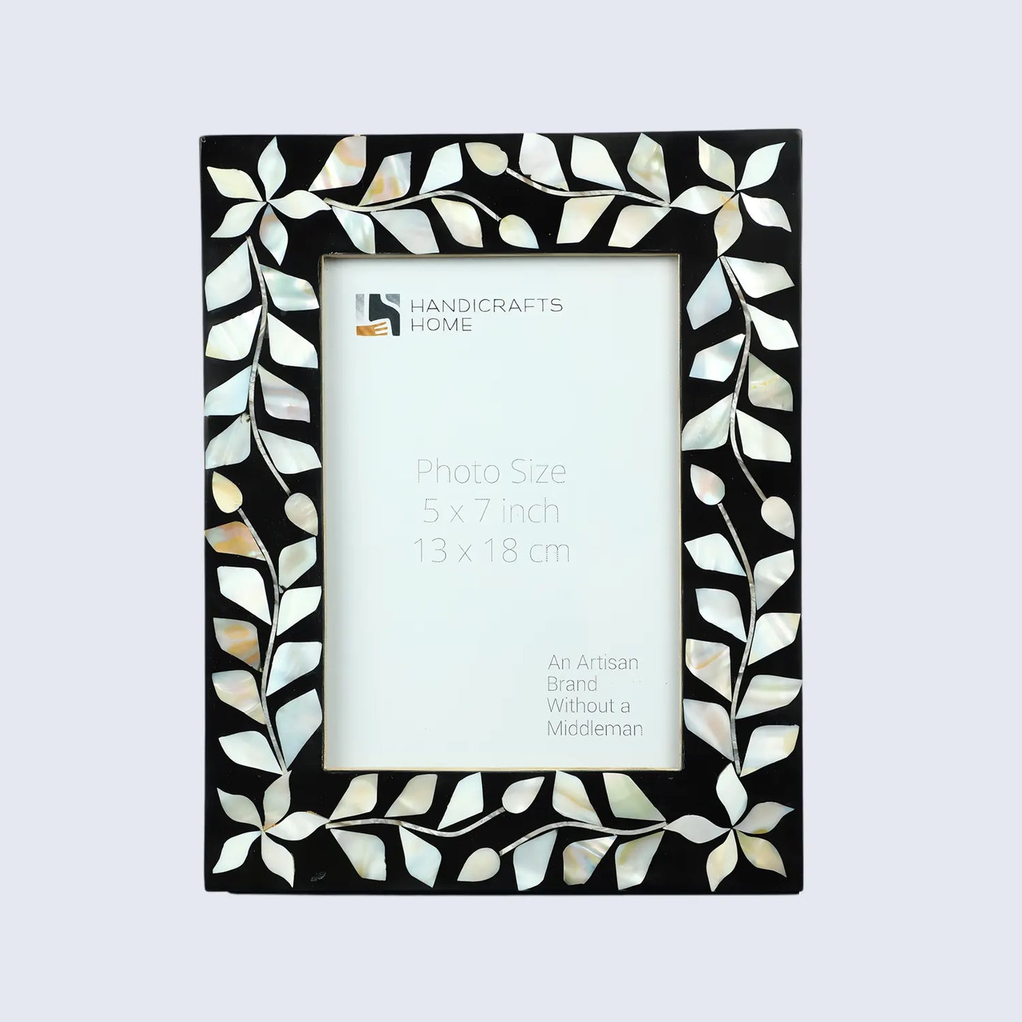 Alhambra Negra Mother of Pearl & Resin Inlay Picture Frame - 5x7 - Concordia Style Boutique