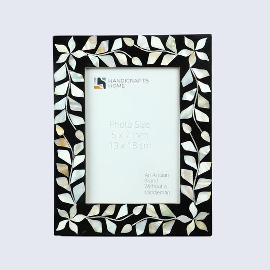 Alhambra Negra Mother of Pearl & Resin Inlay Picture Frame - 5x7 - Concordia Style Boutique