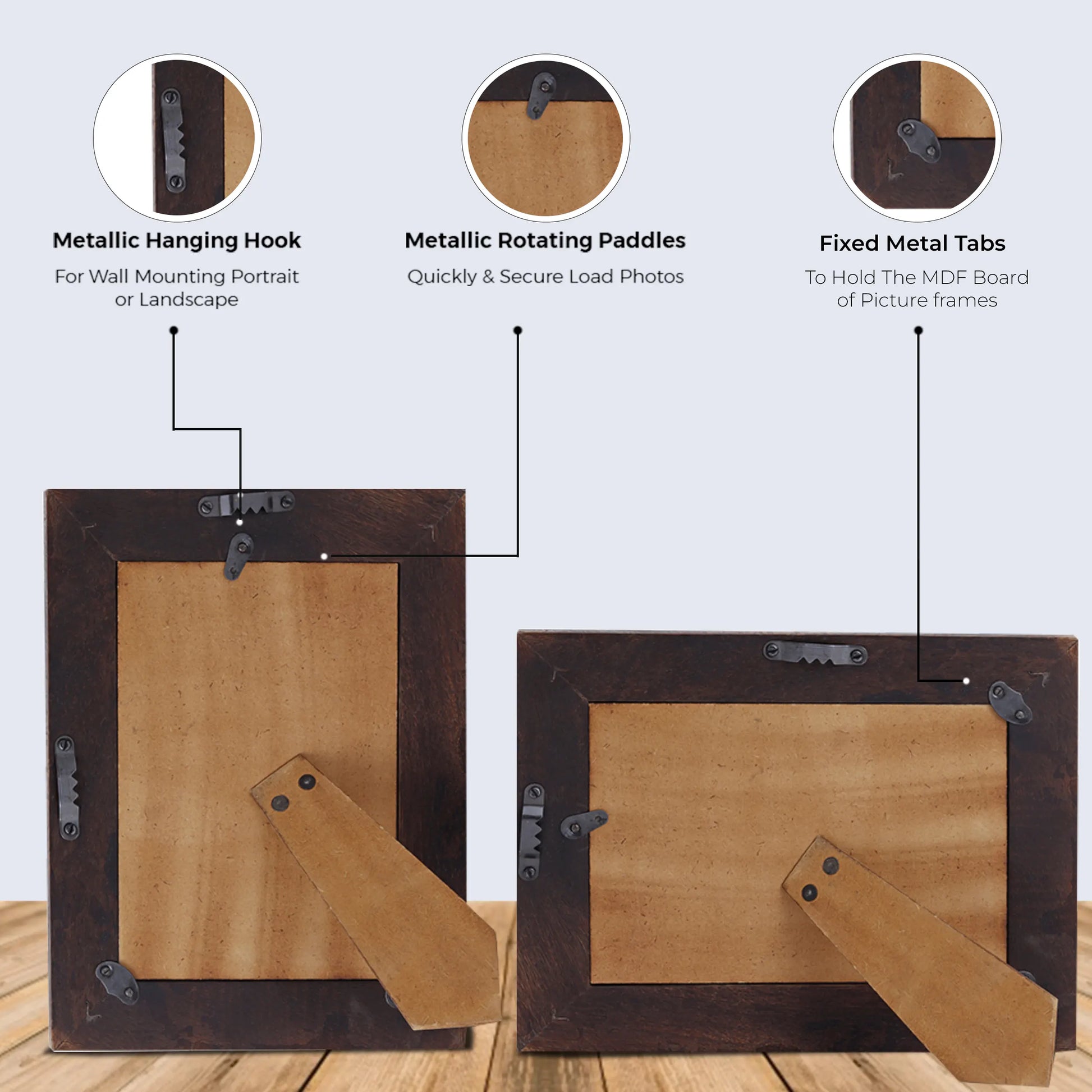 Picture Frames Roots & Stem Pattern Wooden Collection in 5x7 - Concordia Style Boutique