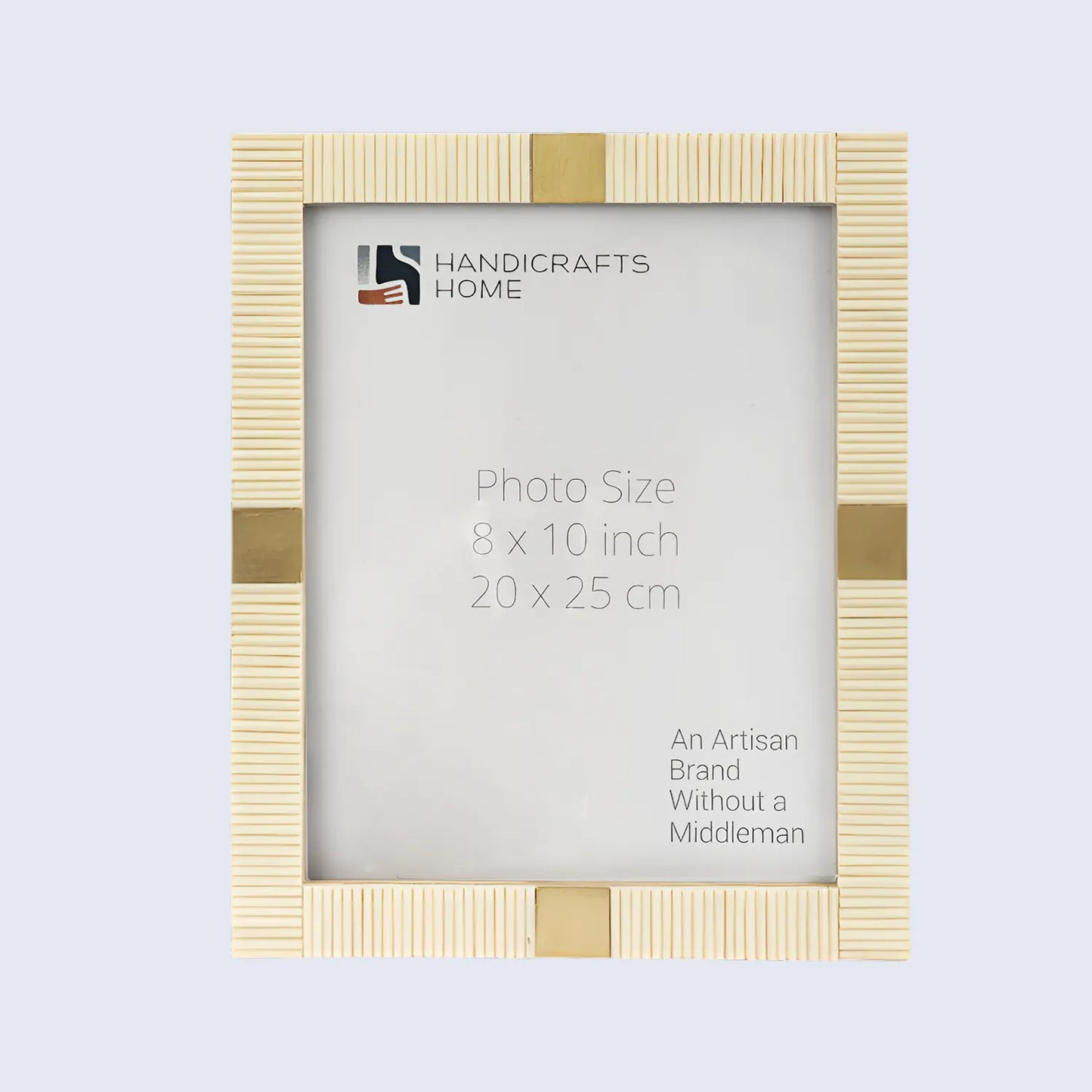 Resin Inlay White & Gold Picture Frame For Desk & Wall-3 Sizes - Concordia Style Boutique