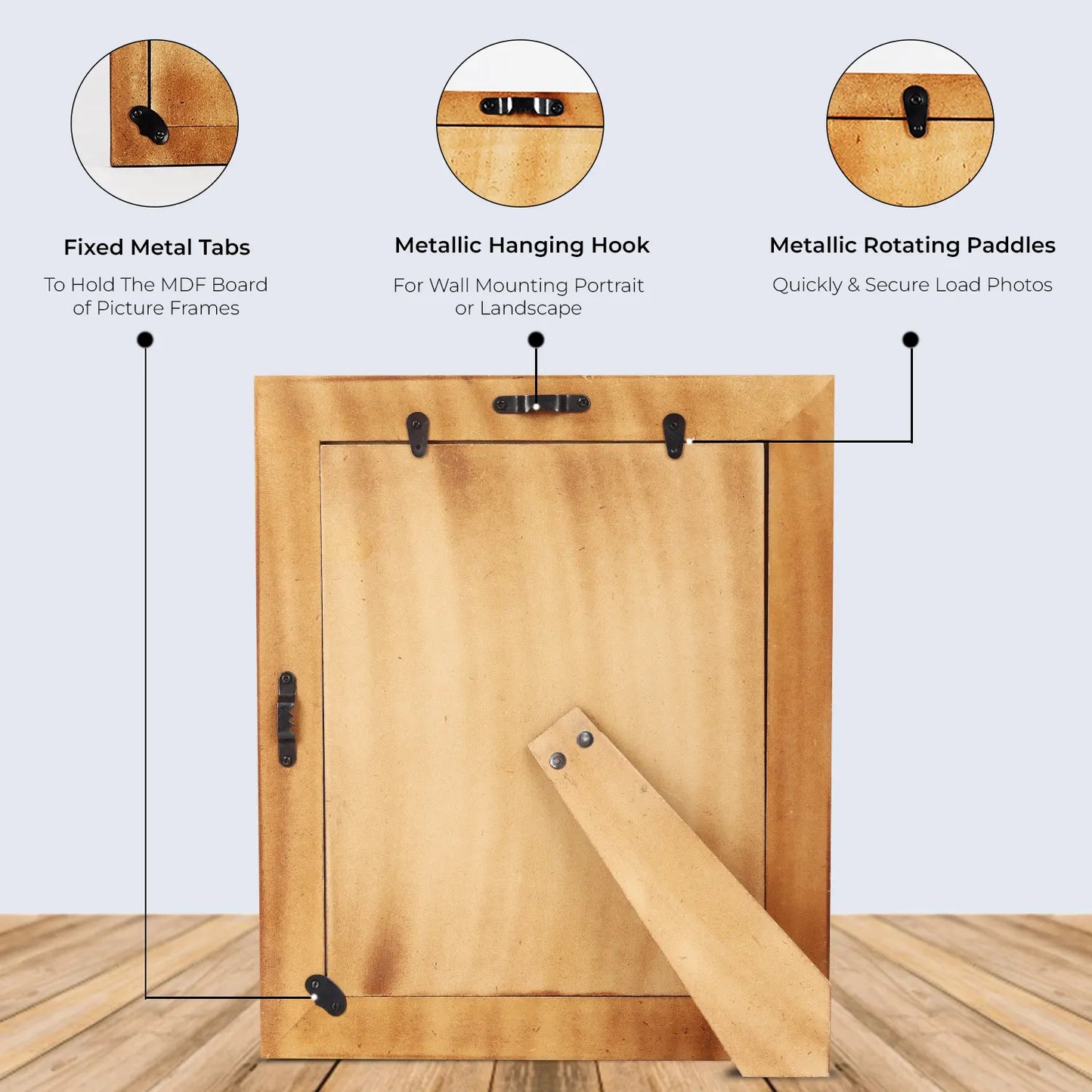Picture Frames Artisan Voodoo Pattern Wooden Collection in 3 Sizes - Concordia Style Boutique