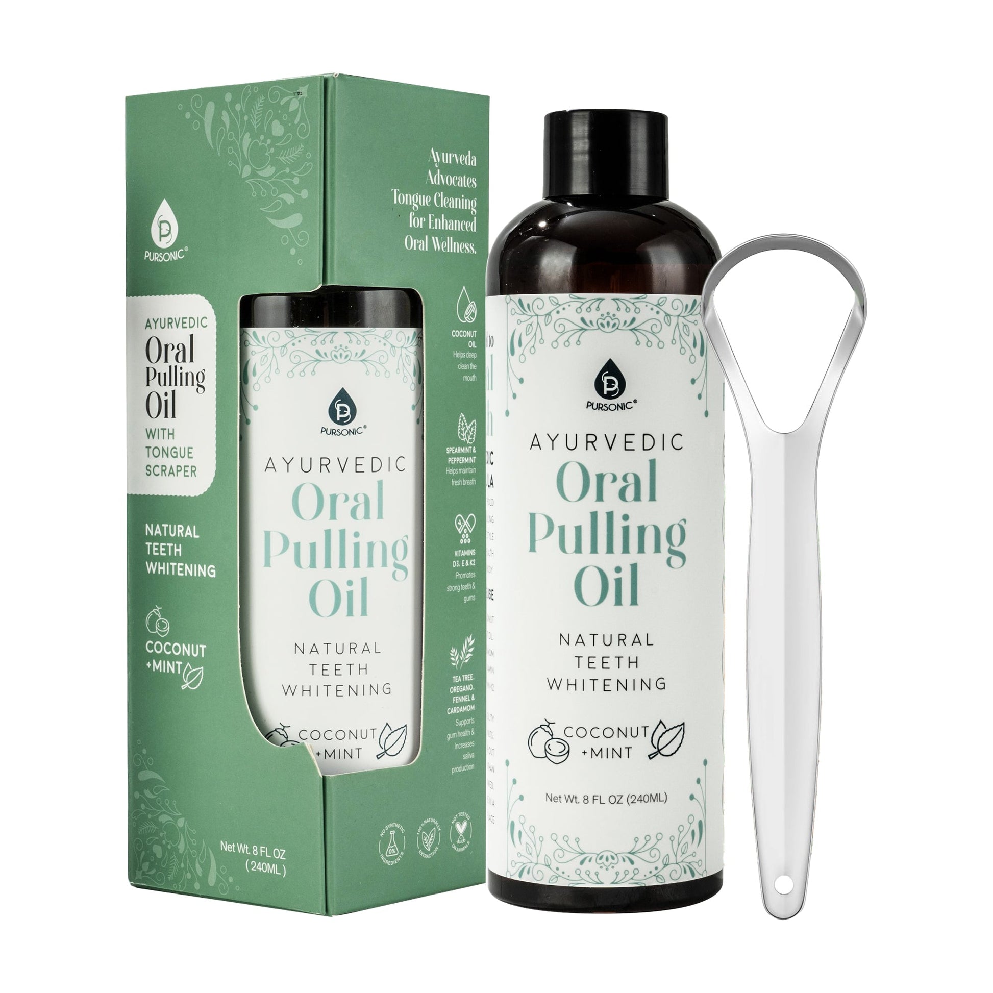 Oral Pulling Oil with Tongue Scraper - Concordia Style Boutique
