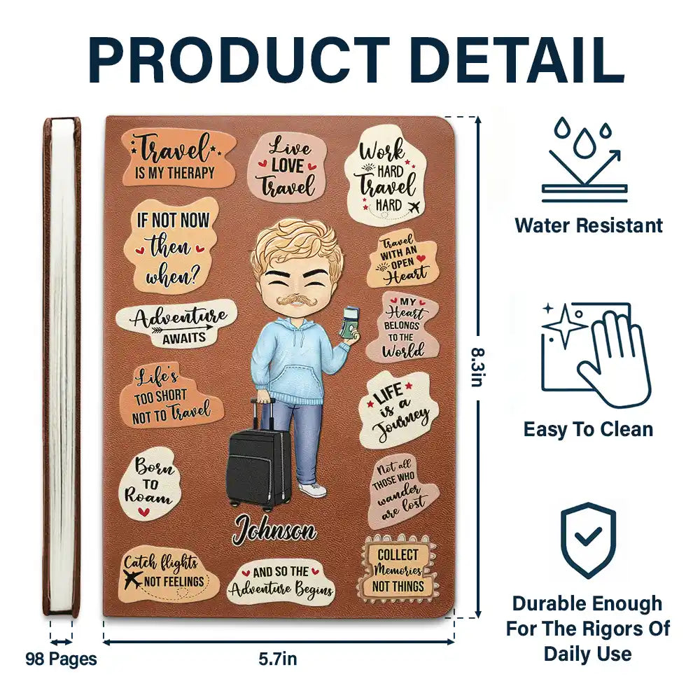 Personalized Leather Journal - "Life Is A Journey - Travel Lovers" - Personalized Gift - Premium Leather Journal from Concordia Style Boutique - Just $20.68! Shop now at Concordia Style Boutique