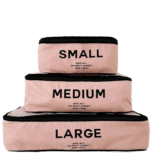 Cotton Packing Cubes, Print, 3-pack Pink/Blush - Concordia Style Boutique