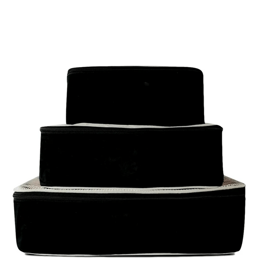 Cotton Packing Cubes, 3-pack Black - Concordia Style Boutique