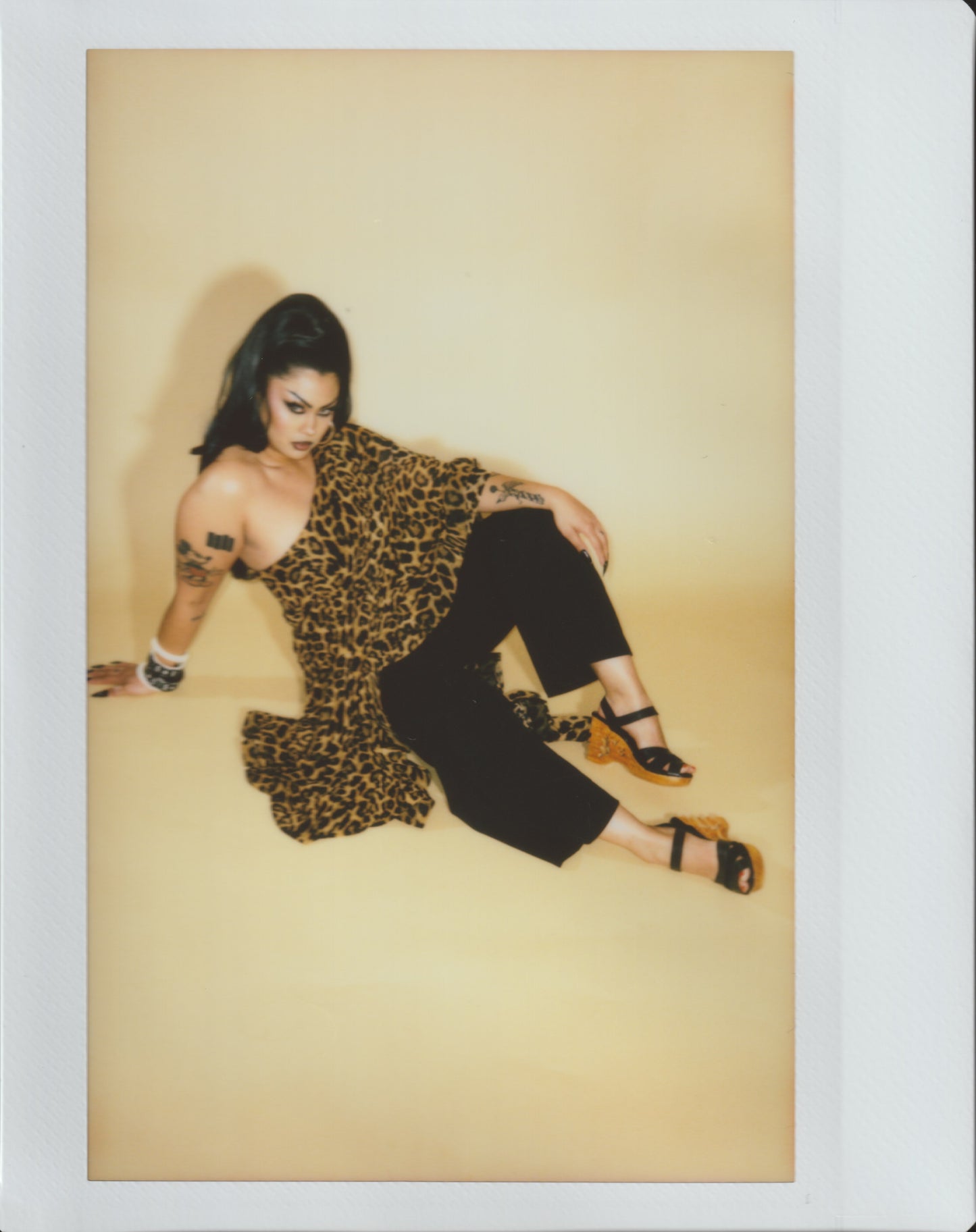 the Pagoda - in Black Suede and Leather - Concordia Style Boutique