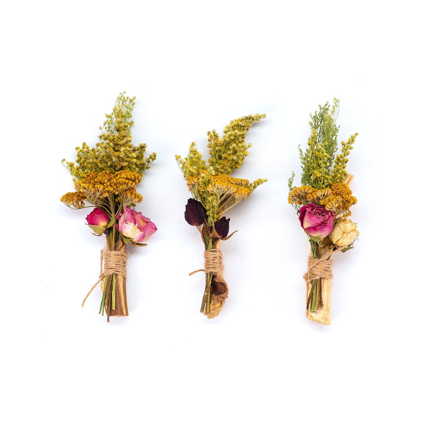 Palo Santo Flora Bundle: Yarrow, Goldenrod, and Roses - Concordia Style Boutique