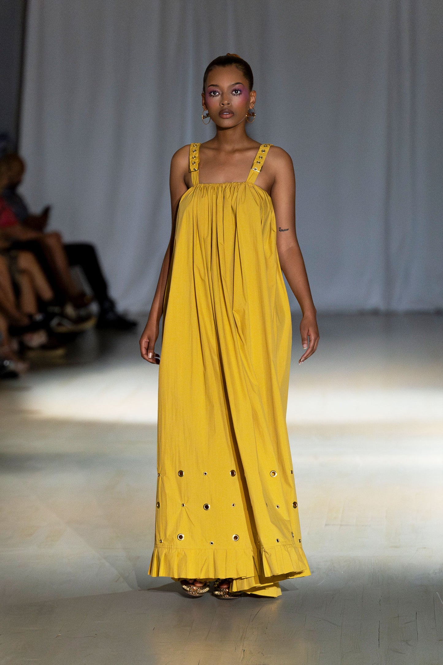 Paola Mustard Maxi Boho Dress