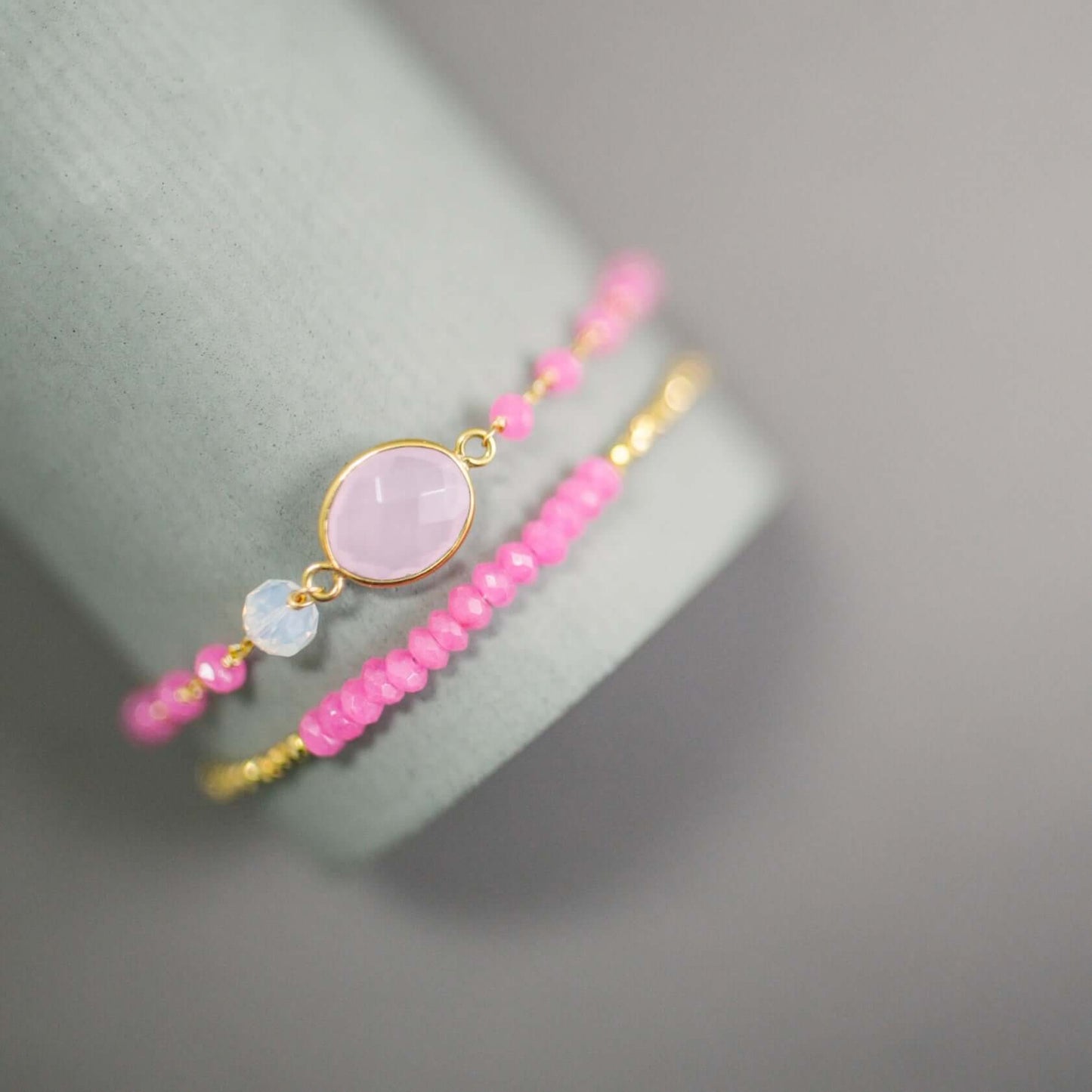 Rose Quartz Bracelet Set