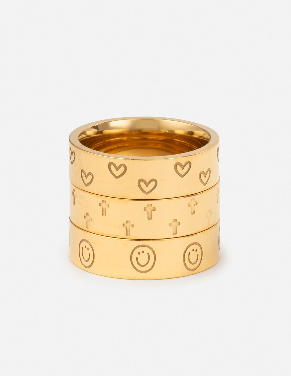 Peace Engraved Ring Set - Concordia Style Boutique