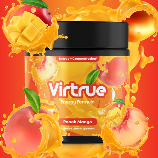 Peach Mango Pre-Workout Energy Powder + Focus Boost & Hydration | Sugar Free - Concordia Style Boutique