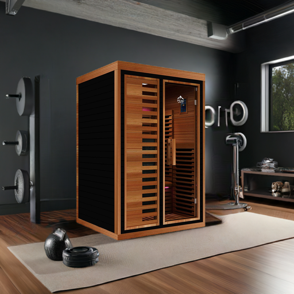 Peak Saunas Fuji 2-Person Full Spectrum Infrared Sauna with XL Medical-Grade Red Light Therapy & Smart WiFi App Control - Concordia Style Boutique