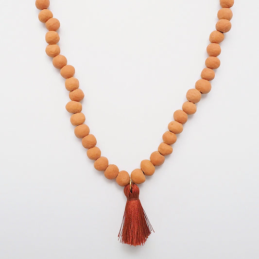 Terra Cotta Tassel Necklace