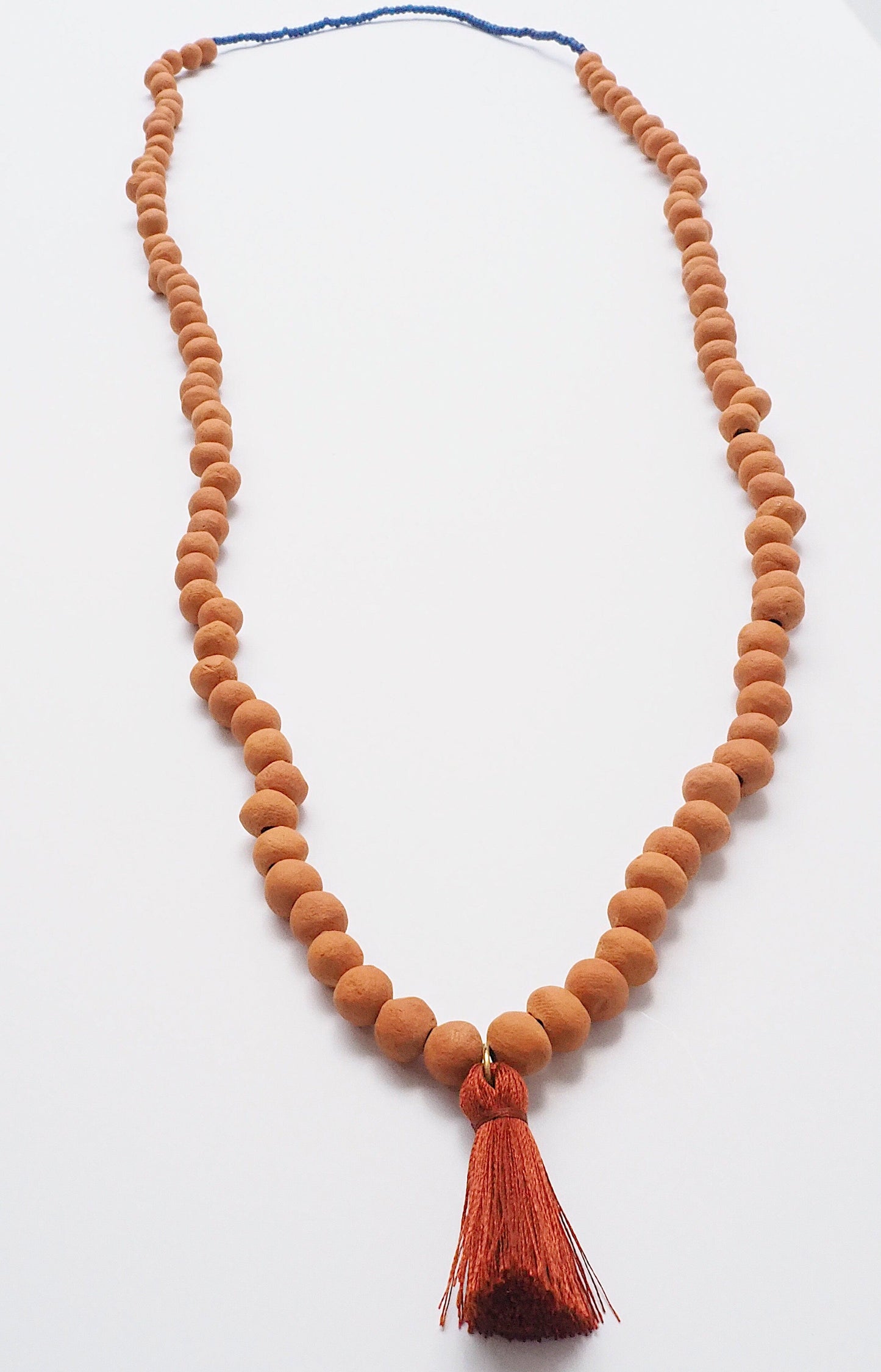 Terra Cotta Tassel Necklace