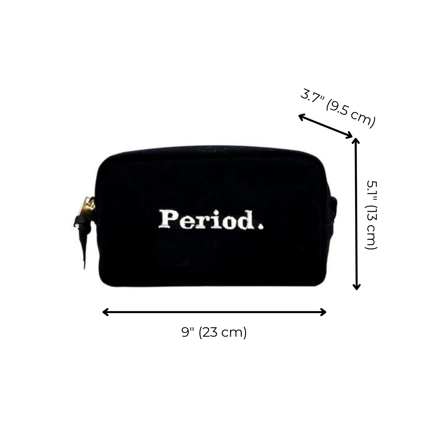 Stylish Sanitary Pouch, Black - Concordia Style Boutique