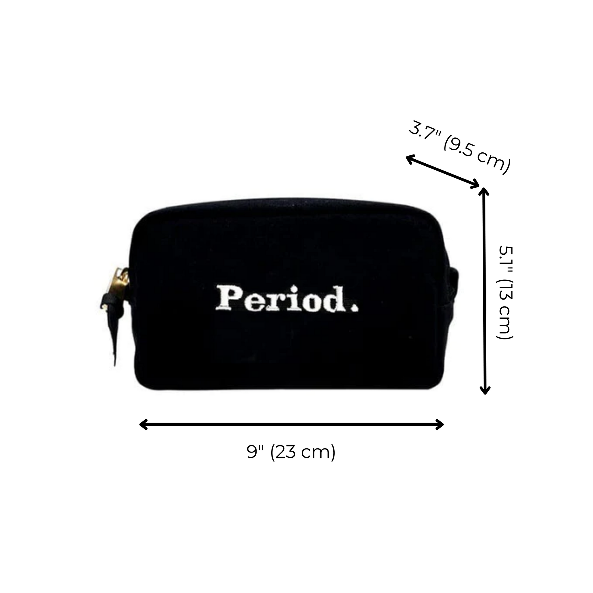Stylish Sanitary Pouch, Black - Concordia Style Boutique