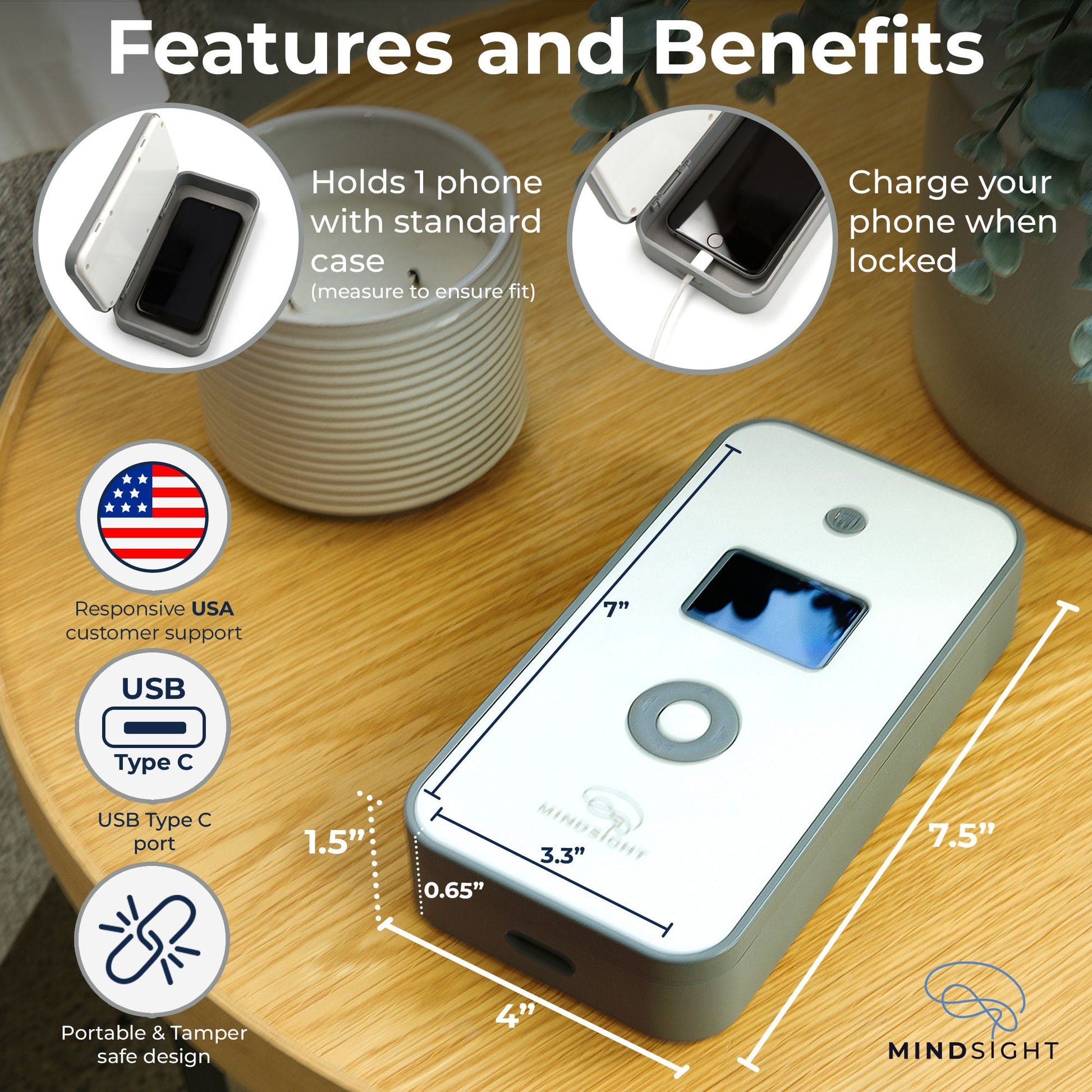 Phone Lock Box – Portable Solution to Manage Screen Time & Cravings - Concordia Style Boutique