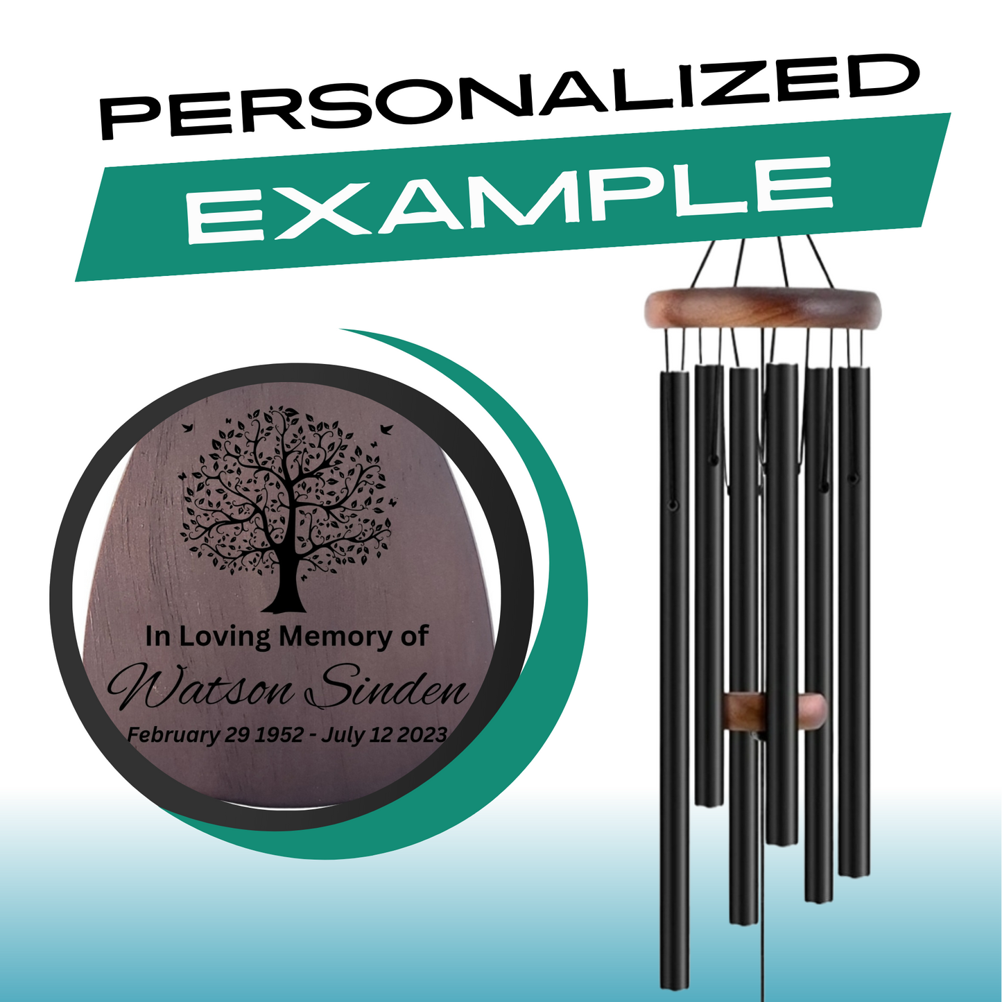 32" Serenity Memorial Wind Chimes - Thoughtful Gift For Special Occasions or Reflections