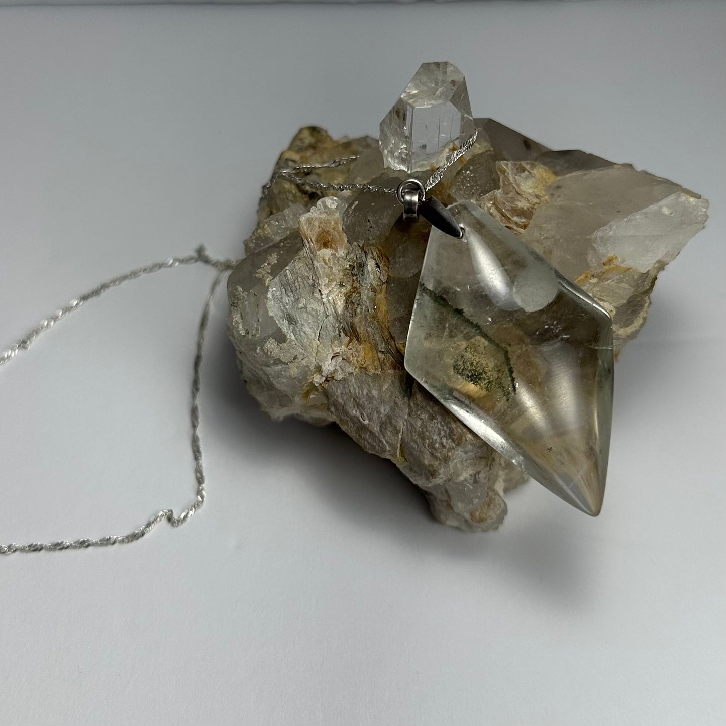 Chlorite include Clear Quartz Pendant